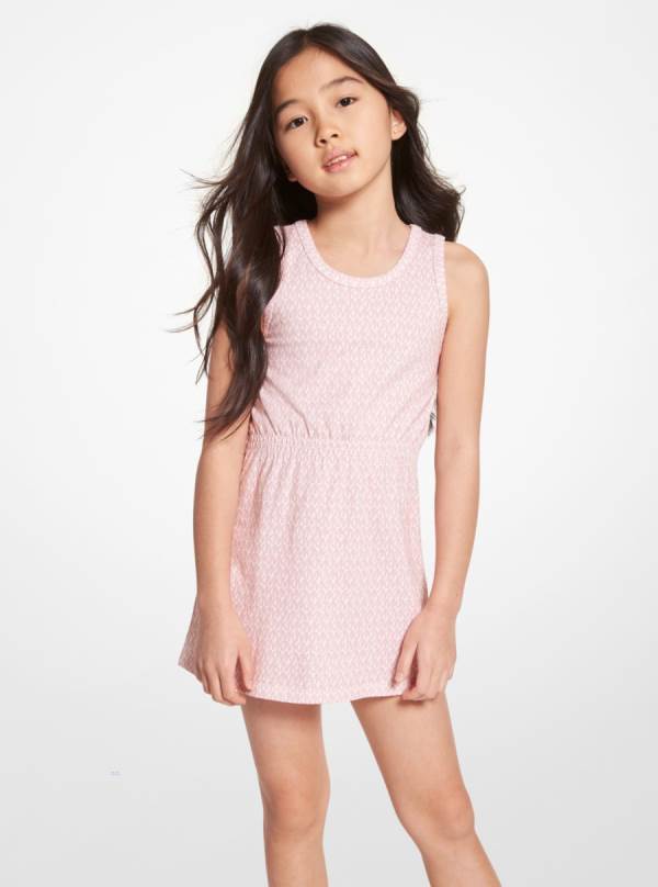 Detske Saty Michael Kors Girls Logo Cotton Ruzove - Oblecenie Michael Kors Vypredaj | BYEFK-6439